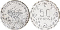 Zentralafrikanische Staaten 50 Francs Münze, Paris, ESSAI, STGL -