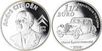 Frankreich 1-1/2 Euro André Citriën, Paris, BE, STGL, Silber -