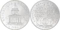 Frankreich 100 Francs Münze, Panthéon, Paris, VZ+, Silber, KM:951.1 -