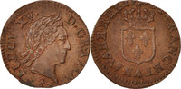 Frankreich Liard Münze, Louis XV, Liard à la vieille tête, Paris -