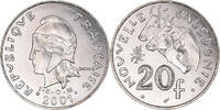 Neukaledonien 20 Francs Münze, Paris, STGL, Nickel, KM:12 -