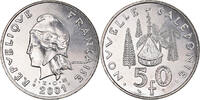 Neukaledonien 50 Francs Münze, Paris, STGL, Nickel, KM:13 -