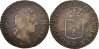 Frankreich Sol Münze, Louis XV, Sol à la vieille tête, Lyon, S -