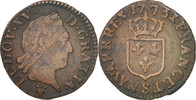 Frankreich Liard Münze, Louis XV, Liard à la vieille tête, Reims, S -