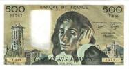 Frankreich 500 Francs Pascal, Y.140 25797, UNZ-, Fayette:71.24, KM:156e -