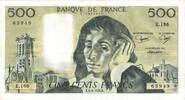 Frankreich 500 Francs Pascal, E.166 63949, VZ, Fayette:71.27, KM:156e -