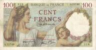 Frankreich 100 Francs Sully, Q.23746 316, SS, Fayette:26.56, KM:94 -