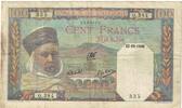 Algeria 100 Francs Geldschein, 1940-10-22, KM:85, SS -