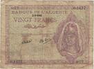 Algeria 20 Francs Geldschein, 1945-02-02, KM:92b, S -