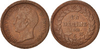 Monaco Decime Münze, Honore V, SS, Kupfer, KM:97.1 -