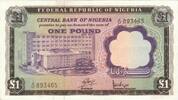Nigeria 1 Pound Geldschein, Undated (1968), undated (1968), KM:12a, VZ+ -