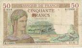 Frankreich 50 Francs Cérès, B.11800 018, S, Fayette:18.36, KM:85b -