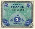 Frankreich 5 Francs Flag/France, 40091875, UNZ-, KM:115a -