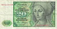Bundesrepublik Deutschland 20 Deutsche Mark Geldschein, 1980-01-02, KM:32d, S -