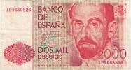 2000 Pesetas 1980 Spanien Geldschein, 1980-07-22, KM:159, SS SS