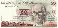 50 Cruzeiros on 50 Cruzados Novos  Brasilien Geldschein, KM:223, UNZ UNZ