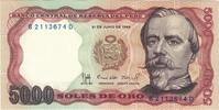 Peru 5000 Soles De Oro Geldschein, KM:117c, UNZ -