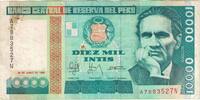 Peru 10,000 Intis Geldschein, 1988-06-28, KM:141, S -