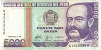 Peru 5000 Intis Geldschein, 1988-06-28, KM:137, UNZ -