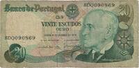 Portugal 20 Escudos Geldschein, 1978-10-04, KM:176b, SGE -