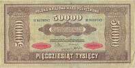 Polen 50,000 Marek Geldschein, 1922-10-10, KM:33, SS -