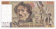 Frankreich 100 Francs Delacroix, F.44, SS, Fayette:69.5, KM:154b -