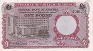 Nigeria 1 Pound Geldschein, KM:8, SS -