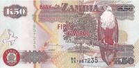 Sambia 50 Kwacha Geldschein, KM:37h, UNZ -
