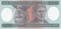 Brasilien 200 Cruzeiros Geldschein, KM:199b, UNZ -