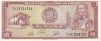 Peru 10 Soles De Oro 1975-10-02, KM:106, UNZ -
