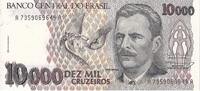 Brasilien 10,000 Cruzeiros Geldschein, 1992, KM:233b, UNZ -