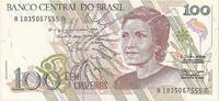 Brasilien 100 Cruzeiros Geldschein, UNdated (1990), KM:228, UNZ -
