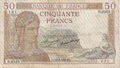 Frankreich 50 Francs Cérès, D.6345, SS, Fayette:17.39, KM:81 -