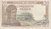 Frankreich 50 Francs Cérès, Z.8705, SS, Fayette:18.16, KM:85b -