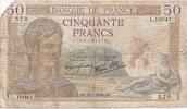 Frankreich 50 Francs F.10097, S, Fayette:18.24, KM:85b -