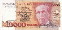 Brasilien 10 Cruzados Novos on 10,000 Cruzados Geldschein, Undated -