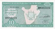 Burundi 10 Francs 2003-07-01, KM:33d, UNZ -