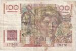 Frankreich 100 Francs Jeune Paysan, V.176, S, Fayette:28.13, KM:128a -