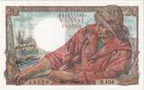 Frankreich 20 Francs Pêcheur, R.134, UNZ, Fayette:13.9, KM:100a -