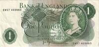Großbritannien 1 Pound Undated (1970-77), KM:374g, SS+ -