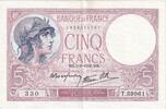 Frankreich 5 Francs Violet, 1939-08-03, T.59961, VZ+ -