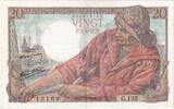 Frankreich 20 Francs Pêcheur, 1944-05-17, G.135, VZ -