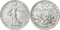 Frankreich 50 Centimes Semeuse, Paris, Silber, SS+, Gadoury:420, KM:854 -
