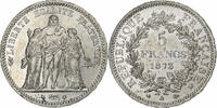 Frankreich 5 Francs Hercule, Paris, Silber, SS+, Gadoury:745a, KM:820.1 -