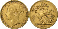 Großbritannien Sovereign Victoria, Gold, SS+, KM:752 -