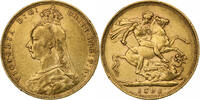 Großbritannien Sovereign Victoria, Gold, SS, KM:767 -