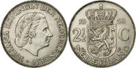Niederlande 2-1/2 Gulden Juliana, Silber, SS+, KM:185 -