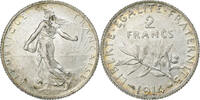 Frankreich 2 Francs Semeuse, Paris, Silber, SS+, Gadoury:532, KM:845.1 -