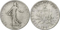 Frankreich 2 Francs Semeuse, Paris, Silber, S+, Gadoury:532, KM:845.1 -