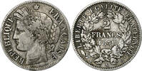 Frankreich 2 Francs Cérès, Paris, Silber, S+, Gadoury:530, KM:817.1 -
